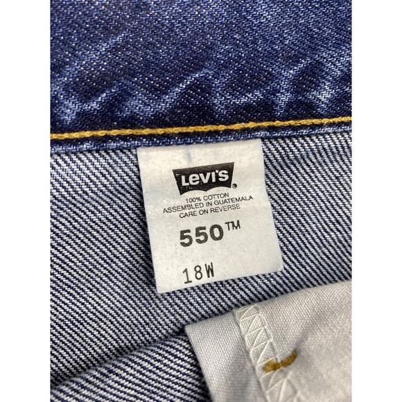 VTG 2002 Levi's 550 5-Pocket Denim Jean Skirt Size 18W Blue - Picture 4 of 7